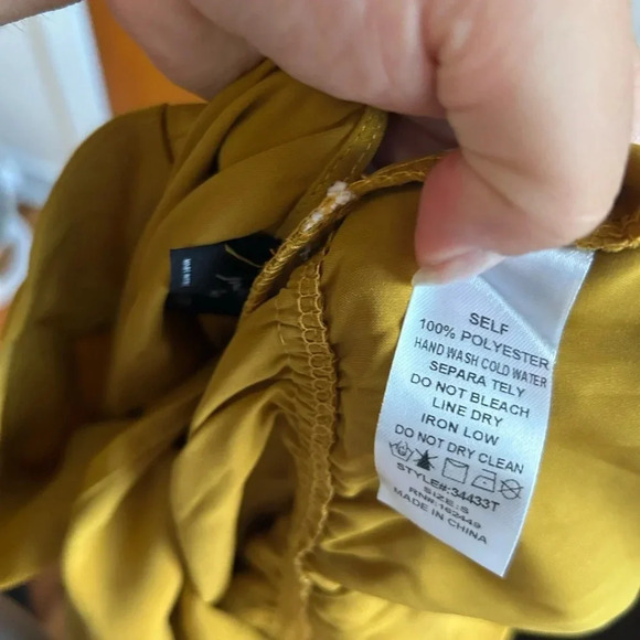 NWT MILK & HONEY GOLDEN YELLOW WRAP BLOUSE - Picture 4 of 4